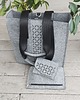 torby XXL Torba Filcowa XXL z kosmetyczką i etui - szara 4