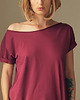 t-shirt damskie Zgaszony Bordo Oversize Bez Nadruku 4