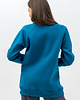 bluza bez kaptura damska Bluza basic ciepła ,,SEDA" petrol 2