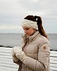 opaski do włosów Biała wełniana opaska w warkocze 4