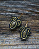kolczyki soutache Małe , czarno-złote eleganckie kolczyki sutasz 1