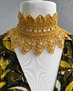 chokery Koronkowy złoty choker 3