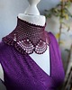 chokery Retro naszyjnik koronkowy fioletowy 2