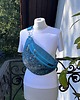 saszetka nerka Nerka XL Paisley ciemny turkus / granatowa + miniportfel gratis 2