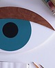 Ozdoby na ścianę Oko 3D turkus orzechowa powieka 3