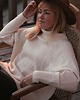 swetry damskie  IRBIS Kremowy Wełniany Sweter Oversize z Golfem 100% Wełny Merino RWS 2