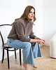 swetry damskie Sweter Simple kakaowy 1