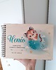 upominki dla gości Chrzest roczek personalizowany album, metryczka urodzenia 1