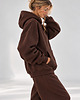 bluza z kapturem damska Bluza Hoodie  - Chocolate Brown 1
