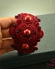 bransoletki soutache Unikatowa bordowa bransoletka sutasz 8