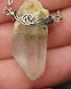 naszyjniki - inne Naszyjnik Talizman kryształ górski wire wrapping 4