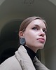 kolczyki - inne Kolczyki SUN koła czarne cętki motyw zwierzęcy popielate 2