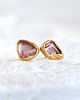 kolczyki pozłacane Kolczyki Sztyfty Kwarc Wiśniowy 2