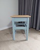 stołki Własnoręcznie malowany handmade taboret w pastelowych kolorach art deco 4