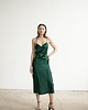 sukienki midi damskie Satynowa sukienka GRACE midi zielony 1