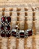 wisiory KOLCZYKI  z granatami - srebro 925-VINTAGE 2
