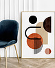 plakaty Plakat Beżowa geometria 1