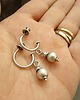kolczyki wire wrapping Srebrne kulki I 2