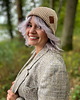 czapki damskie Bawełniana czapka beanie logo ekoskórka "Beżowa" 3
