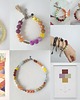 bransoletki z kamieni naturalnych Bransoletka  BOHO ART jadeit, jaspis, labradoryt, fiolet, żółty, beż 3