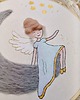 Chrzest - inne Obrazek anioł na księżycu, pamiątka chrztu narodzin dziecka 2