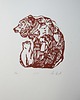 grafiki i ilustracje Linoryt "Mama" 4