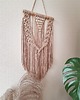 makramy Delikatna makrama boho - perełka - beżowa 2