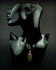 wisiory Wisiorek z zielonym jadeitem  wire wrapping 5