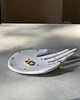 pojemniki na biżuterię Ceramiczna Dłoń Podstawka na Biżuterię w Serca ze Złoceniami 4