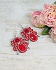 kolczyki soutache Czerwono-srebrne kolczyki sutasz - kolekcja Angel 6
