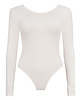 body damskie BODY LONGSLEEVE BACKLESS CREW NECK OAT milk 2