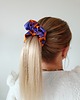 gumki do włosów Gumka jedwabna, scrunchie, frotka fioletowa koniczyna MAXI 1