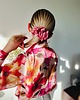 gumki do włosów Gumka jedwabna, scrunchie, frotka truskawkowy róż MAXI 3