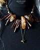 złote naszyjniki Bursztyn inaczej. Naszyjnik unikatowy. Handmade 5