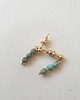 kolczyki z kamieniami Kolczyki minimalizm z turkusem 1