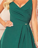 sukienki maxi damskie 299-4 CHIARA elegancka maxi suknia zielona 4