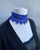 kolie Kobaltowy koronkowy choker z lapis lazuli 4