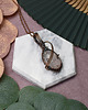 wisiory Miedziany wisiorek wire wrapping z różowym kwarcem #240 3
