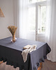 obrusy i serwetki Lniany obrus z falbanką heavy linen CHARCOAL 2