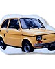 poduszki z grafiką Poduszka auto przytulanka fiat 126 p maskotka mały fiat maluch auto PRL 1