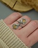 pierścionki - różne Pierścionek regulowany cytryn wire wrapping 2
