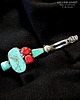 spinki i klamry do włosów Spinka do włosów Turkus i koral oryginalnny prezent handmade 8