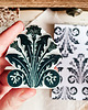 stemple Ręcznie robiony stempel do tworzenia kartek, mlecz w stylu art nouveau 3