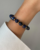 bransoletki z kamieni naturalnych Bransoletka na gumce z lapis lazuli z hematytem 1