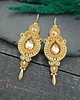 kolczyki soutache Kolczyki sutasz złote wieczorowe długie eleganckie z kryształkiem Margo 2