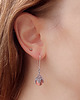 kolczyki wire wrapping Różowe w siateczce - kolczyki (lub klipsy) 3