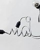 lampy wiszące Żyrandol "CHAOS" - 7 ramion - srebrny. 2