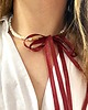 naszyjniki - inne Naszyjnik Pearl & Silk Burgundy 5