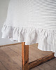obrusy i serwetki Lniany obrus z falbanką GRAY STRIPES 5