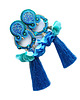 kolczyki z żywicy Blue flowers - niebieskie kolczyki soutache 1